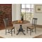 International Concepts Round 42 in Dual Drop Leaf Table, 2 San Remo Side Chairs, Hickory/Washed Coal, 42 W, 42 L, 29.5 in H K45-42DP-C10P - alternate 5